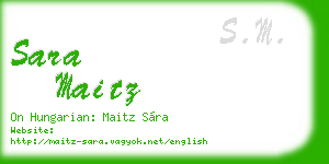 sara maitz business card